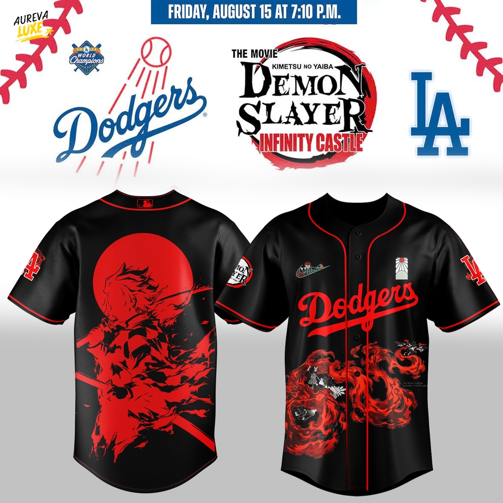 Los Angeles Dodgers Demon Slayer Tanjiro Jersey 2025 Tshirt Los Angeles Dodgers Demon Slayer Tanjiro Jersey 2025 Tshirt