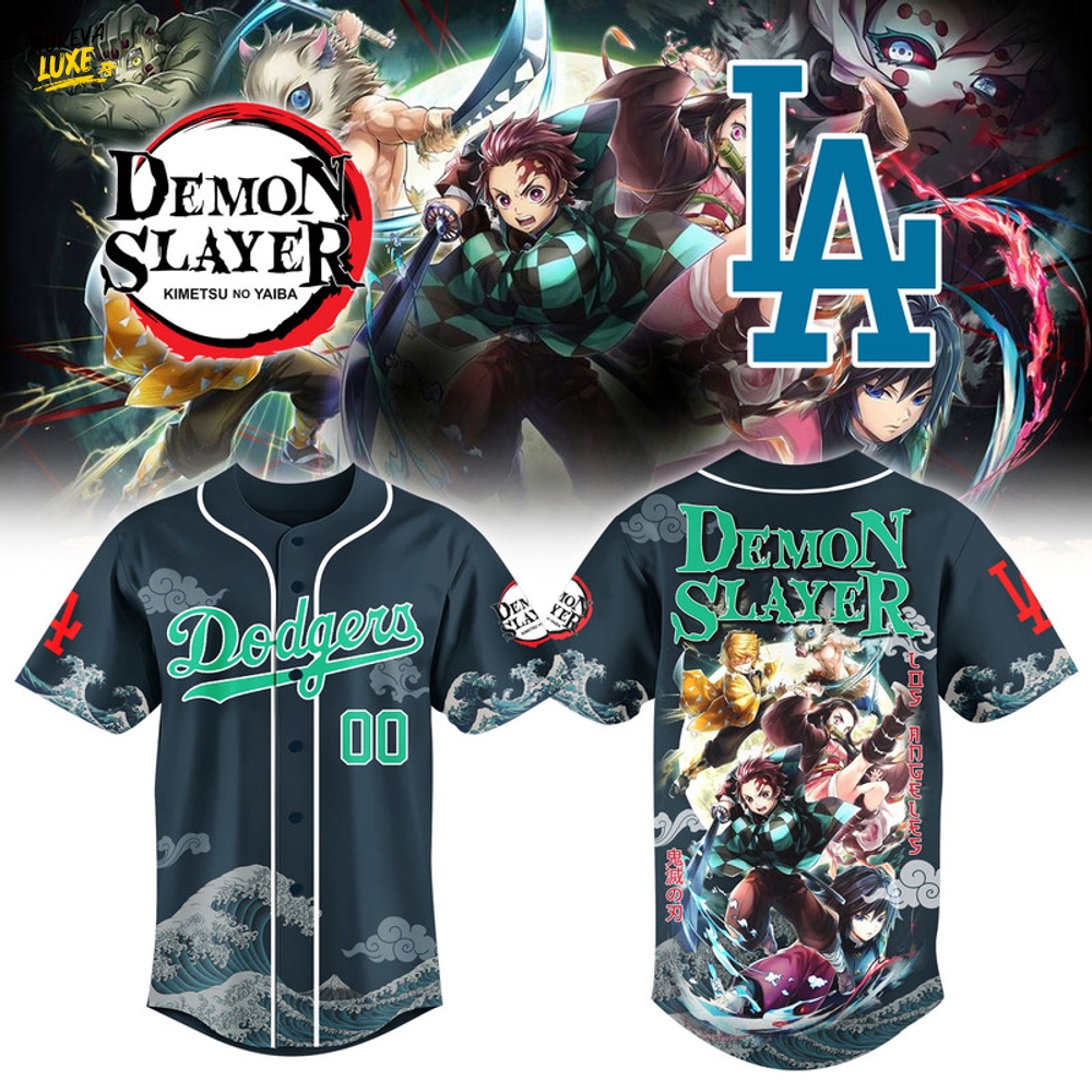 Los Angeles Dodgers x Demon Slayer 2025 Limited Edition Jersey Los Angeles Dodgers x Demon Slayer 2025 Limited Edition Jersey