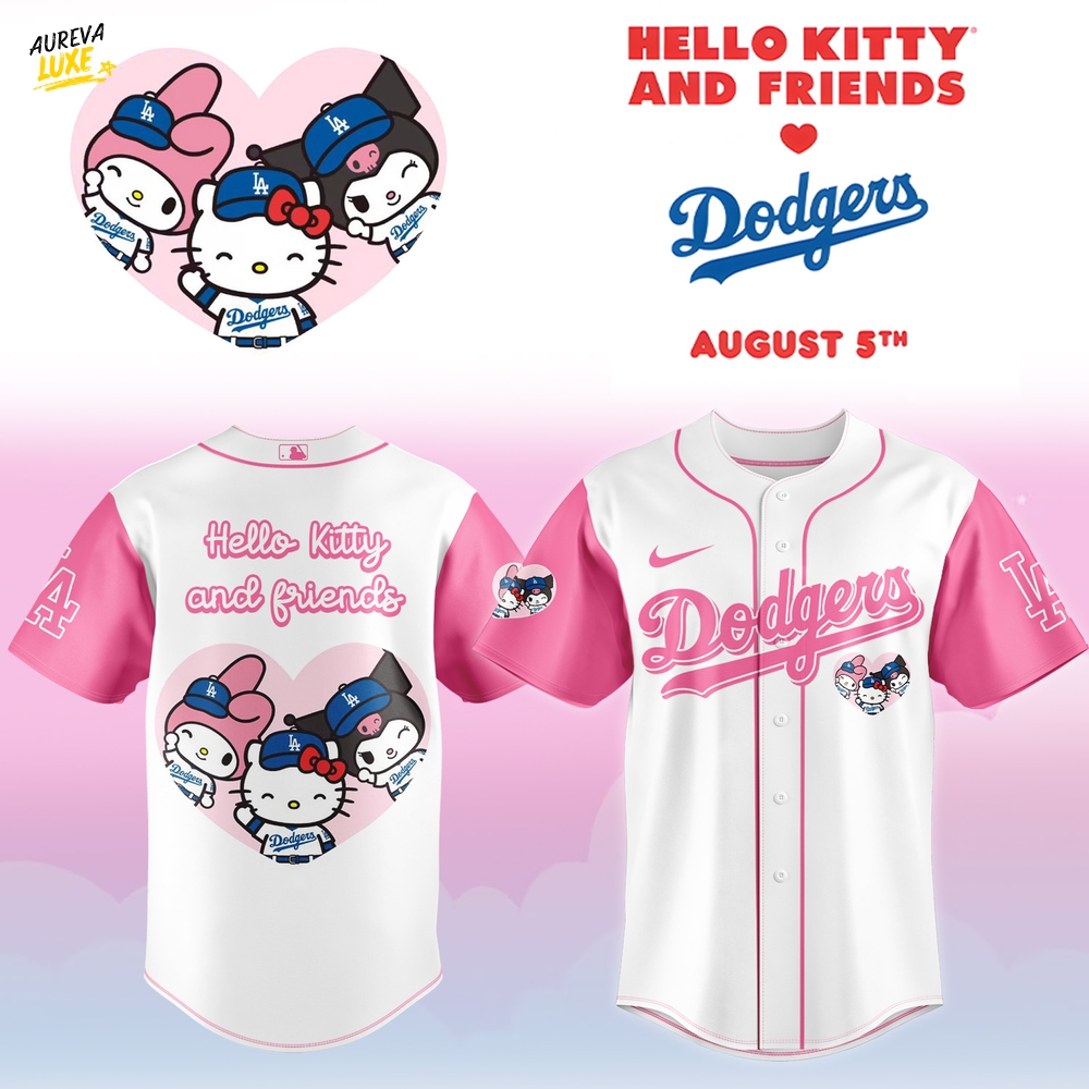 Los Angeles Dodgers x Hello Kitty Night Pink Jersey 2025 Los Angeles Dodgers x Hello Kitty Night Pink Jersey 2025