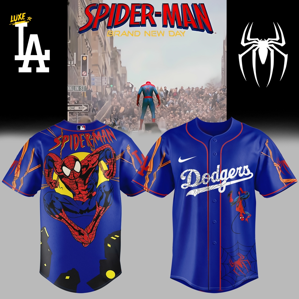 Los Angeles Dodgers x Spider-Man New Movie Special Jersey 2025 Los Angeles Dodgers x Spider-Man New Movie Special Jersey 2025