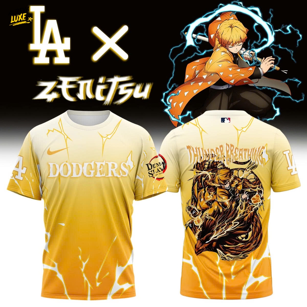 Los Angeles vs Demon slayer Agatsuma Zenitsu Tshirt Los Angeles vs Demon slayer Agatsuma Zenitsu Tshirt