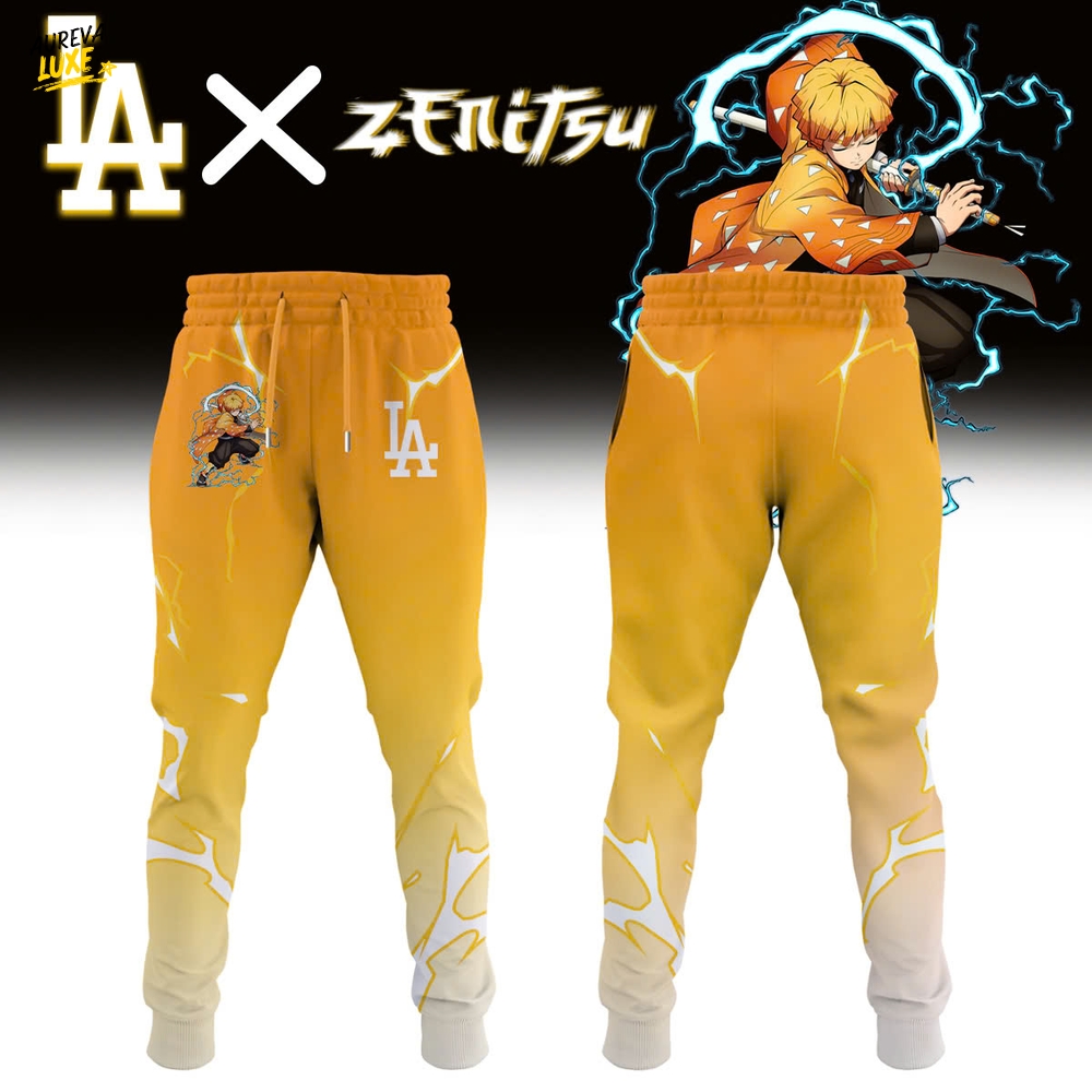 Los Angeles vs Demon slayer Agatsuma Zenitsu Tshirt Los Angeles vs Demon slayer Agatsuma Zenitsu Tshirt