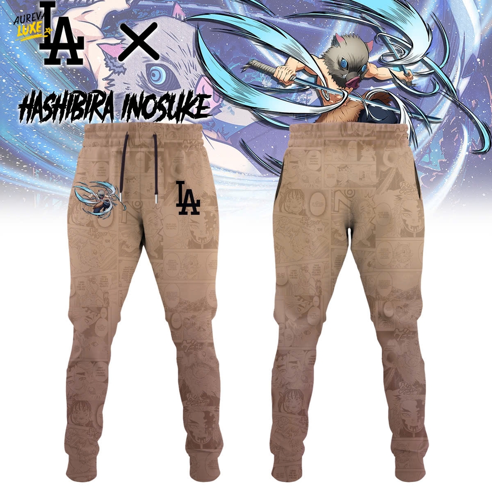 Los Angeles vs Demon slayer Hashibira Inosuke Tshirt Los Angeles vs Demon slayer Hashibira Inosuke Tshirt