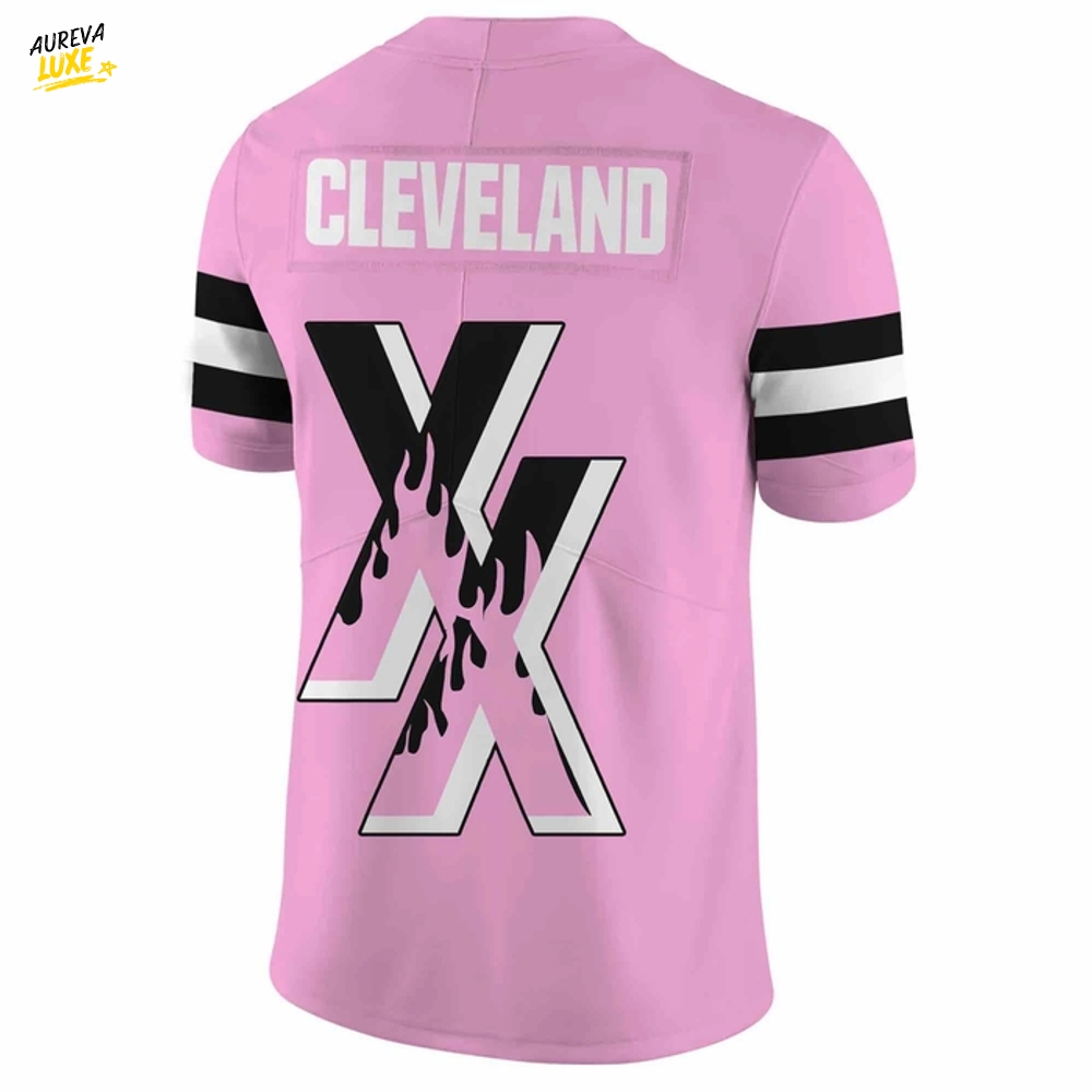 Machine Gun Kelly x Cleveland Special Pink Football Jersey Machine Gun Kelly x Cleveland Special Pink Football Jersey