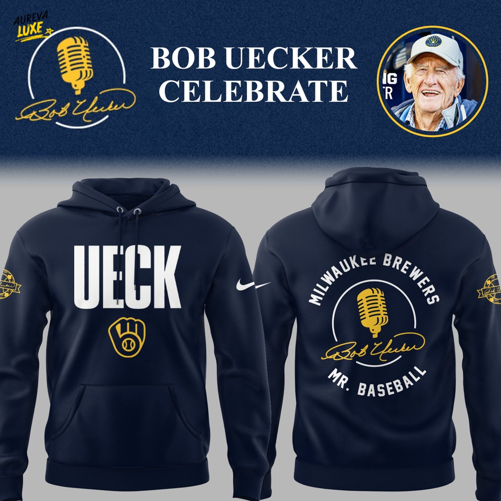 Milwaukee Brewers Honoring Mr. Baseball Bob Uecker Hoodie Set Milwaukee Brewers Honoring Mr. Baseball Bob Uecker Hoodie Set