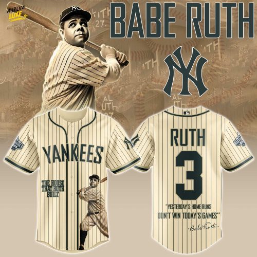 New York Yankee Babe Ruth Home Run King Limited Jersey
