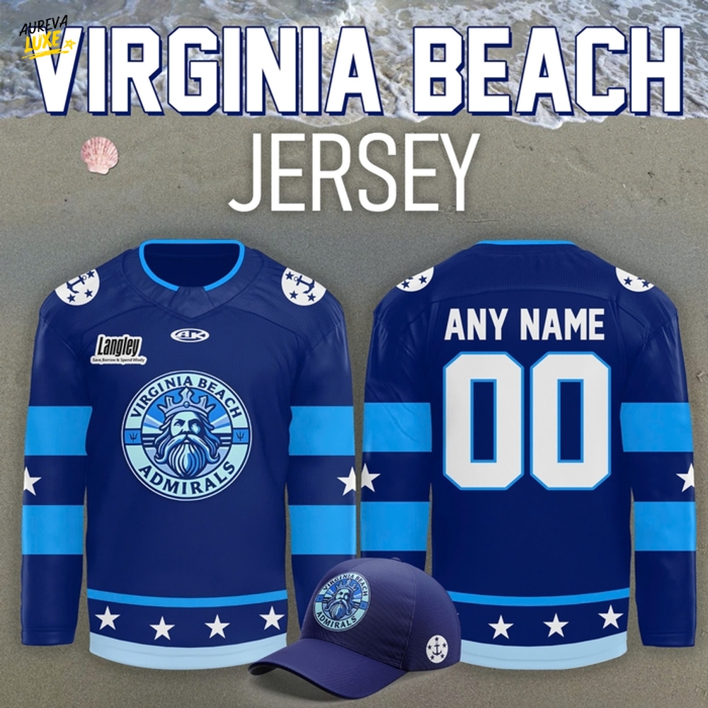 Norfolk Admirals Virginia Beach Custom Hockey Jersey Norfolk Admirals Virginia Beach Custom Hockey Jersey