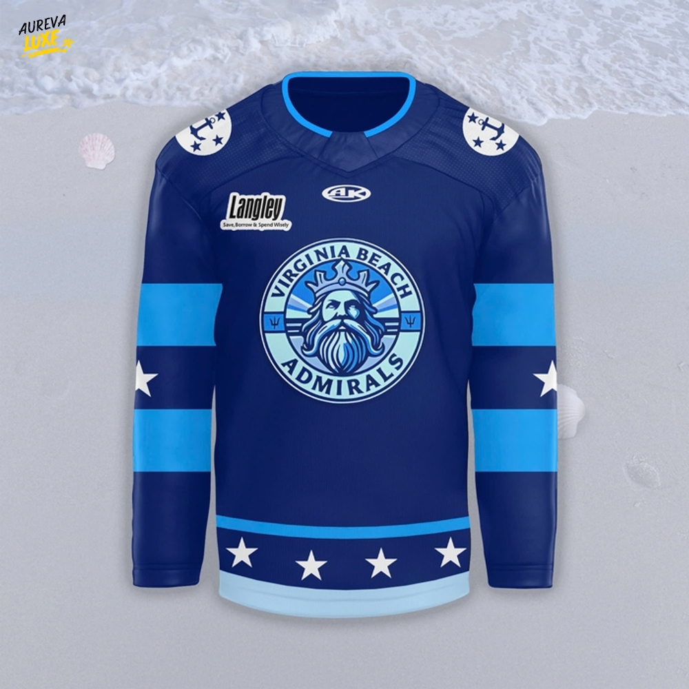 Norfolk Admirals Virginia Beach Custom Hockey Jersey Norfolk Admirals Virginia Beach Custom Hockey Jersey