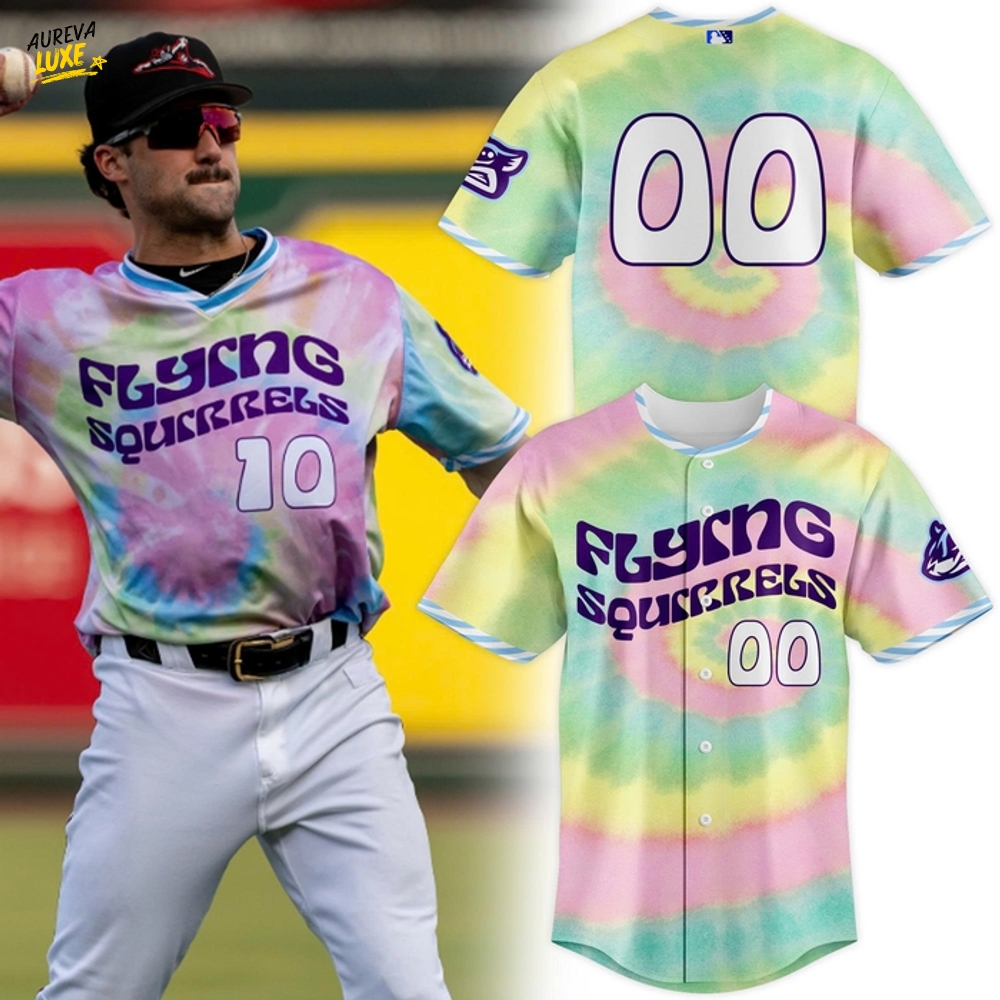 Richmond Flying Squirrels 2025 Grateful Dead Night Jersey Richmond Flying Squirrels 2025 Grateful Dead Night Jersey