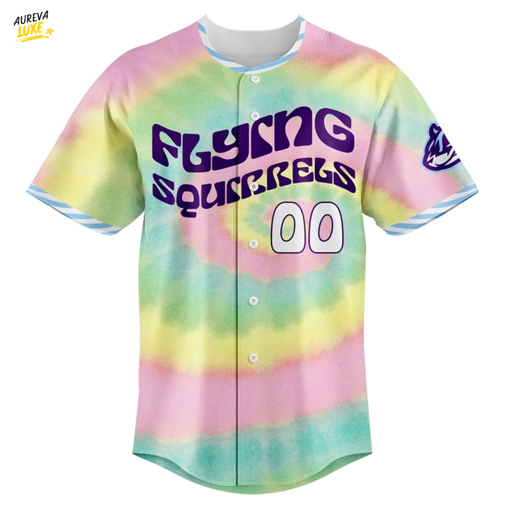 Richmond Flying Squirrels 2025 Grateful Dead Night Jersey Richmond Flying Squirrels 2025 Grateful Dead Night Jersey