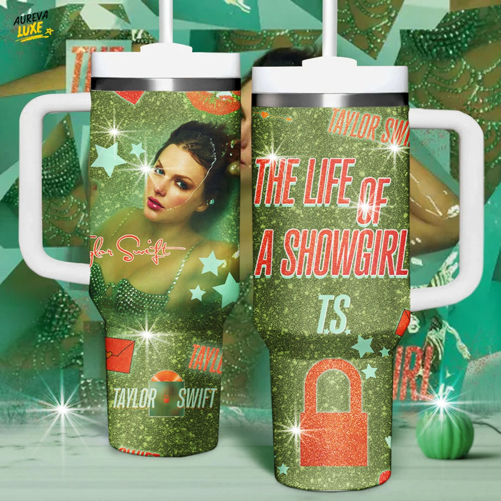 Taylor Swift 2025 The Life of a Showgirl Stanley Tumbler 40oz Taylor Swift 2025 The Life of a Showgirl Stanley Tumbler 40oz