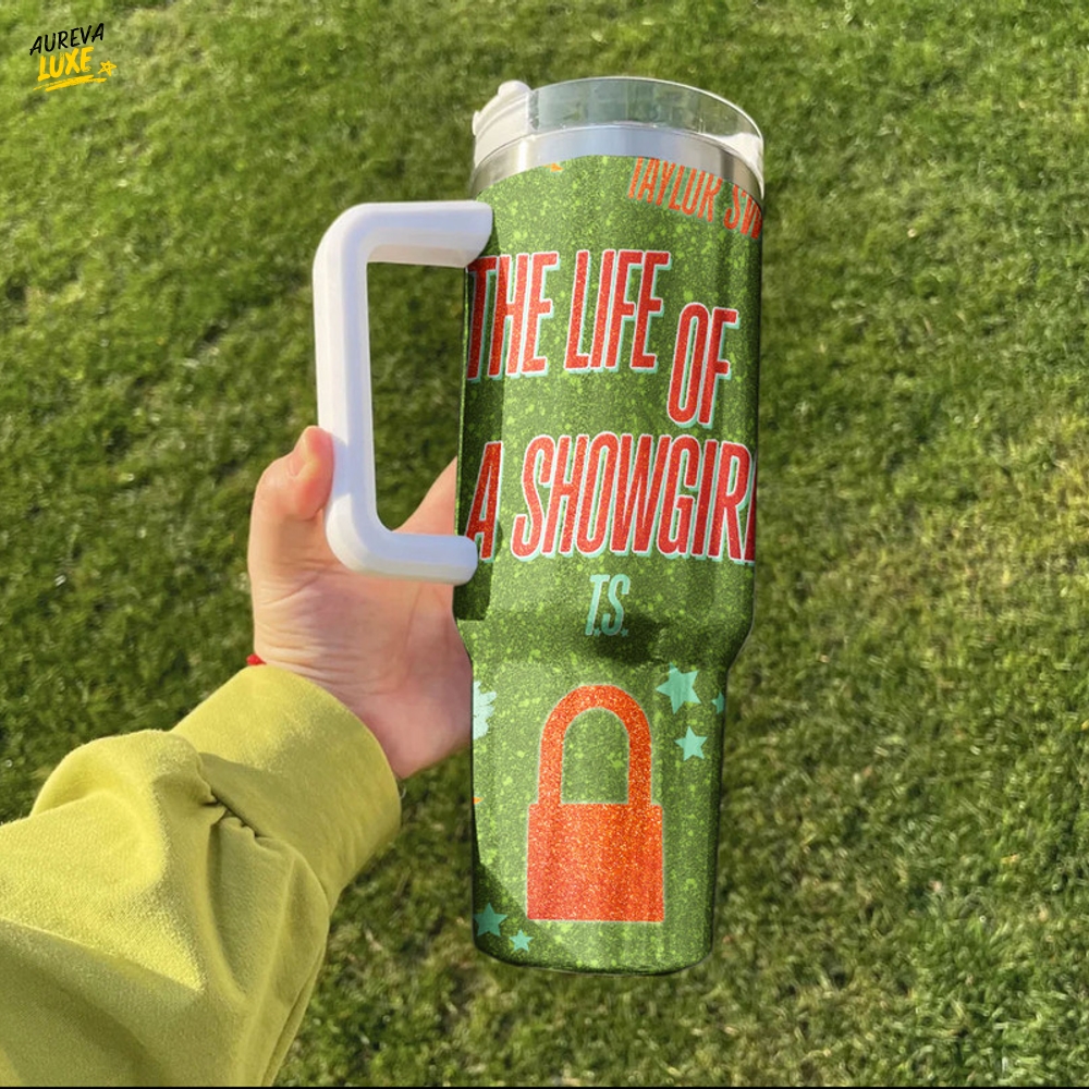 Taylor Swift 2025 The Life of a Showgirl Stanley Tumbler 40oz Taylor Swift 2025 The Life of a Showgirl Stanley Tumbler 40oz