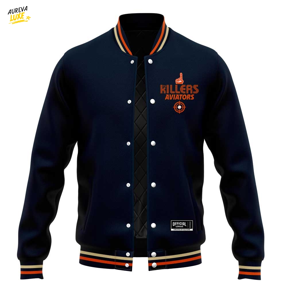 The Killers x Las Vegas Aviators Navy Satin Limited Edition Jacket The Killers x Las Vegas Aviators Navy Satin Limited Edition Jacket
