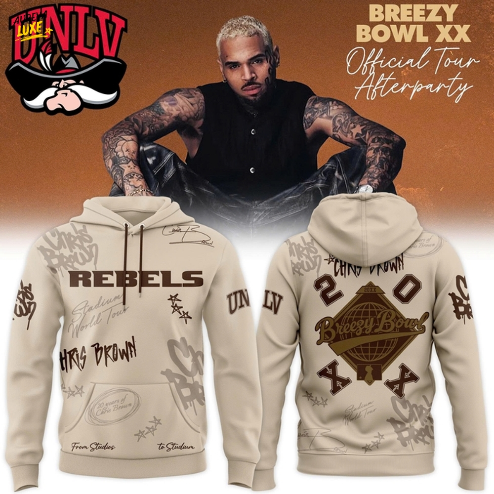 UNLV Rebels Chris Brown Breezy Bowl XX Tour 2025 Hoodie UNLV Rebels Chris Brown Breezy Bowl XX Tour 2025 Hoodie