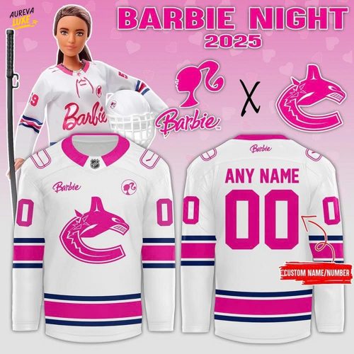 Vancouver Canucks x Barbie Night Limited Hockey Jersey 2025