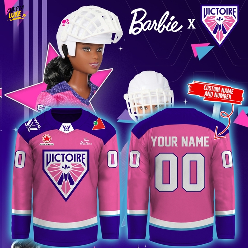Victoire de Montréal x Barbie Special Custom Hockey Jersey Victoire de Montréal x Barbie Special Custom Hockey Jersey