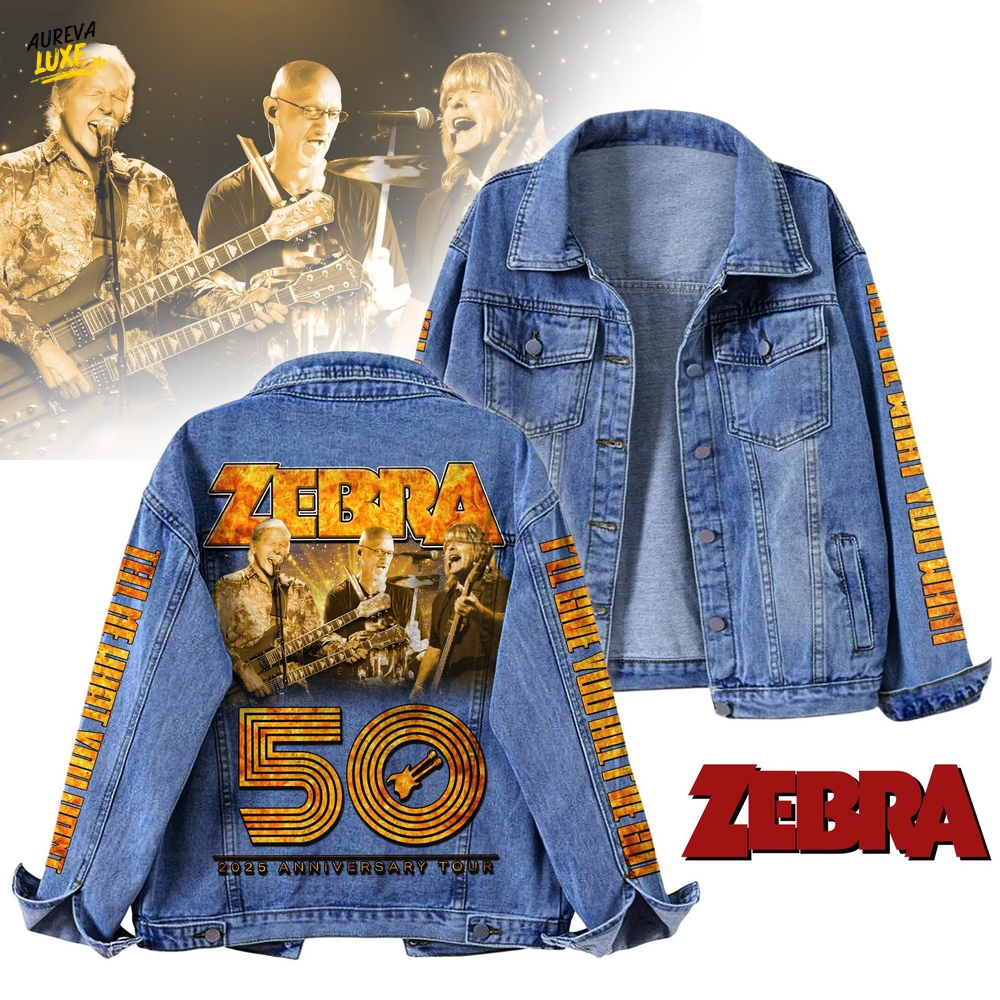 Zebra Band Denim Jacket Zebra Band Denim Jacket