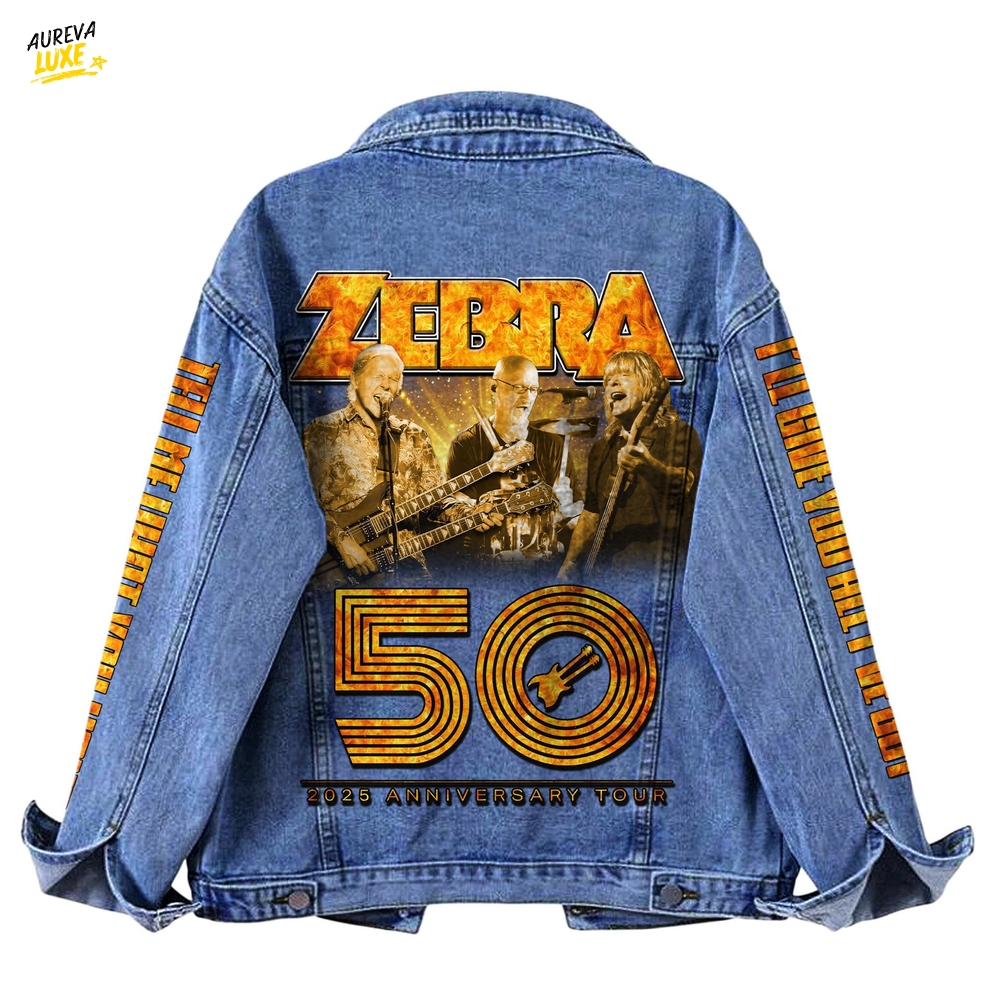 Zebra Band Denim Jacket Zebra Band Denim Jacket