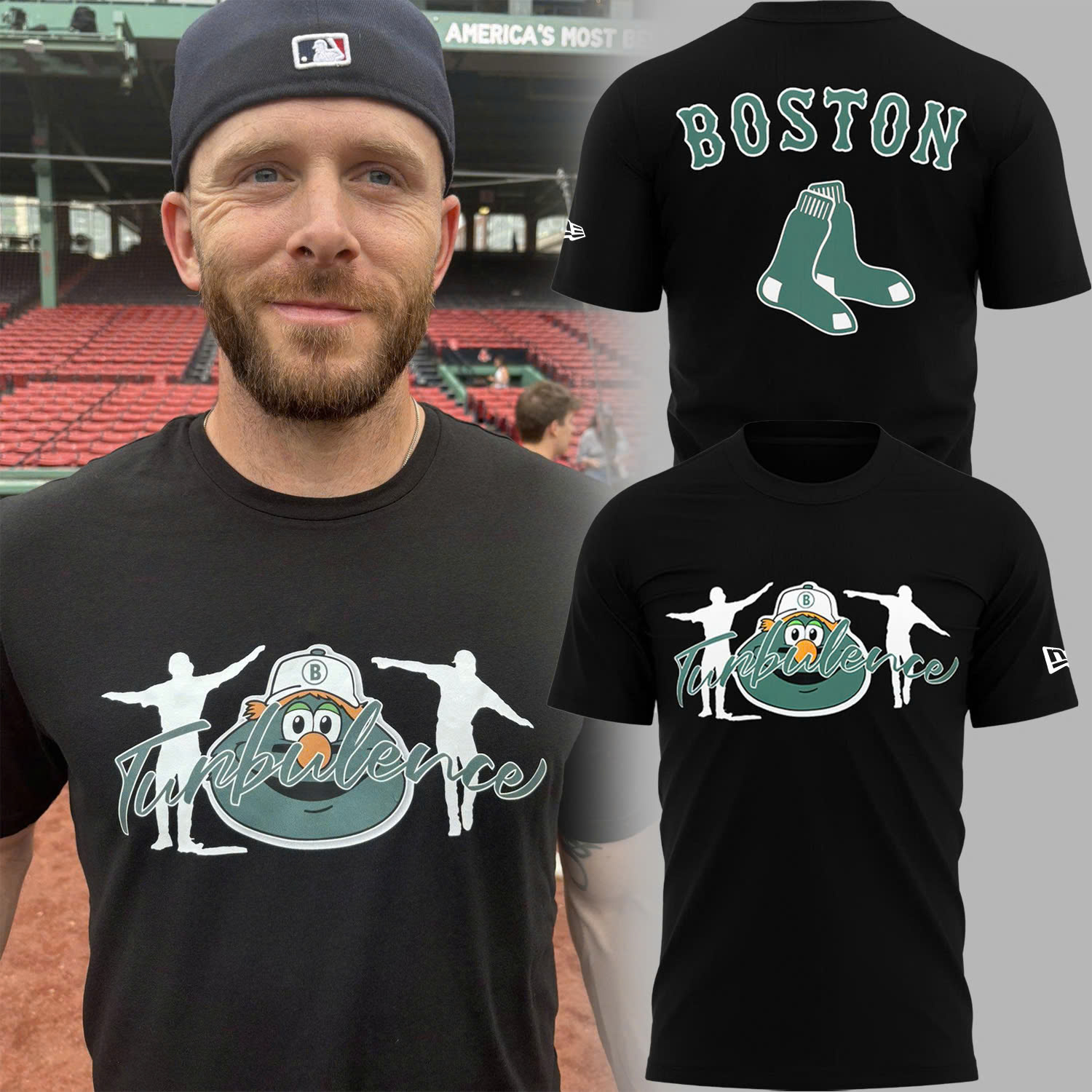 Special New "Red Sox Turbulence" Boston Wordmark T-Shirt Combo Special New "Red Sox Turbulence" Boston Wordmark T-Shirt Combo