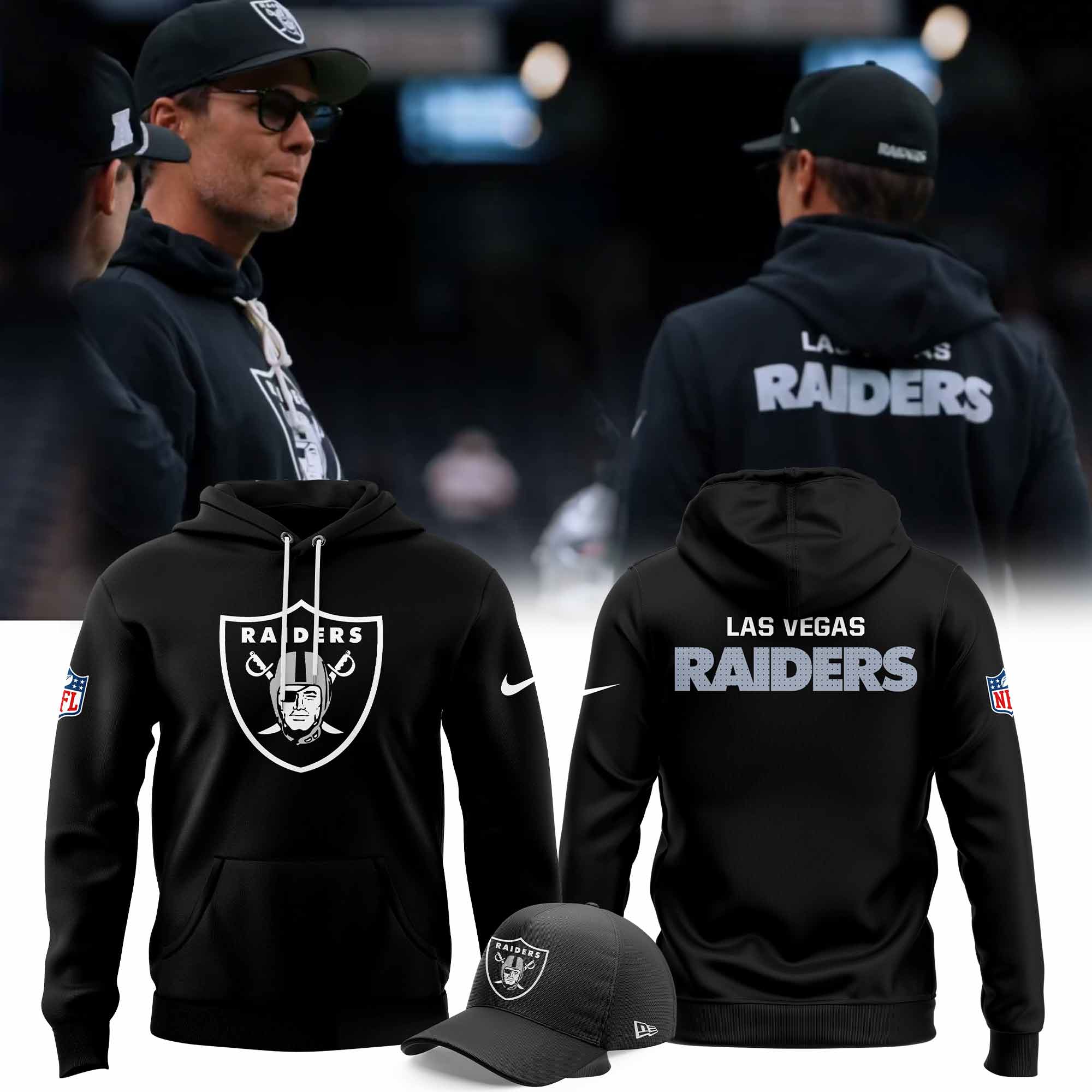 Las Vegas Raiders x Tom Brady Limited Edition Hoodie, Cap Las Vegas Raiders x Tom Brady Limited Edition Hoodie, Cap