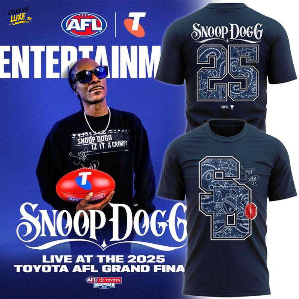 AFL Grand Final 2025 Snoop Dogg T-shirt - Navy AFL Grand Final 2025 Snoop Dogg T-shirt - Navy