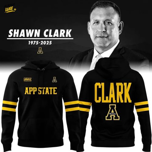 Appalachian State Mountaineers Thank You Shawn Clark Uniform Black Hoodie