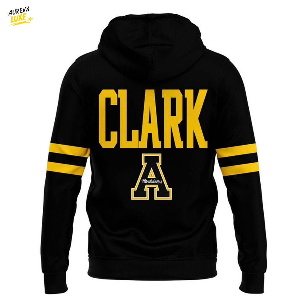 Appalachian State Mountaineers Thank You Shawn Clark Uniform Black Hoodie Appalachian State Mountaineers Thank You Shawn Clark Uniform Black Hoodie
