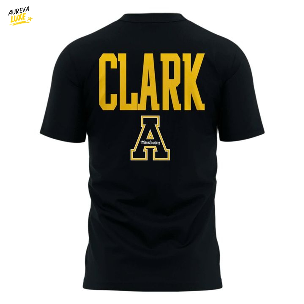 Appalachian State Mountaineers Thank You Shawn Clark Uniform Black T-Shirt Appalachian State Mountaineers Thank You Shawn Clark Uniform Black T-Shirt