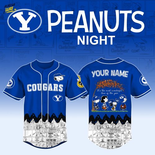 BYU Cougars x Peanuts – The Ultimate Crossover Jersey-3D Baseball Jersey