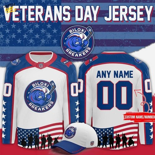Biloxi Breakers Veterans Day 2025 Hockey Jersey