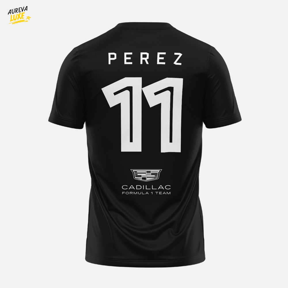Cadillac Formula 1 Team Sergio Perez Black T-Shirt Cadillac Formula 1 Team Sergio Perez Black T-Shirt
