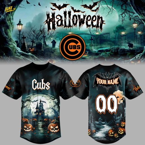 Chicago Cubs x Halloween Limited Edition-3D Baseball Jersey