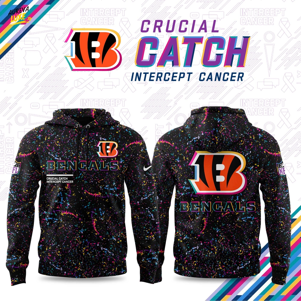 Cincinnati Bengals Crucial Catch 2025 Limited Hoodie Cincinnati Bengals Crucial Catch 2025 Limited Hoodie