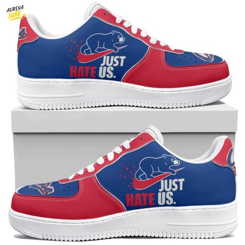 Custom Chicago Cubs “Just Hate Us” Sneakers – AF1 Inspired Design