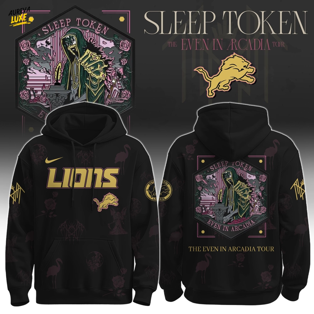 Detroit Lions x Sleep Token Even In Arcadia Tour 2025 Limited Edition Hoodie Detroit Lions x Sleep Token Even In Arcadia Tour 2025 Limited Edition Hoodie