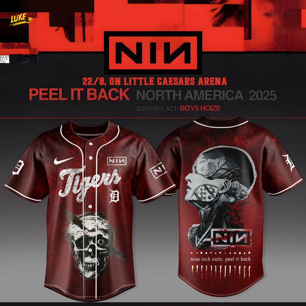Detroit Tigers X Nine Inch Nails – Peel It Back Tour 2025 Limited Merch Detroit Tigers X Nine Inch Nails – Peel It Back Tour 2025 Limited Merch