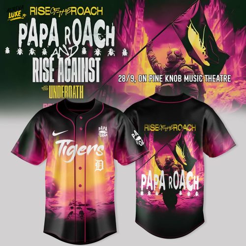 Detroit Tigers X Papa Roach – Rise of the Roach Tour Merch