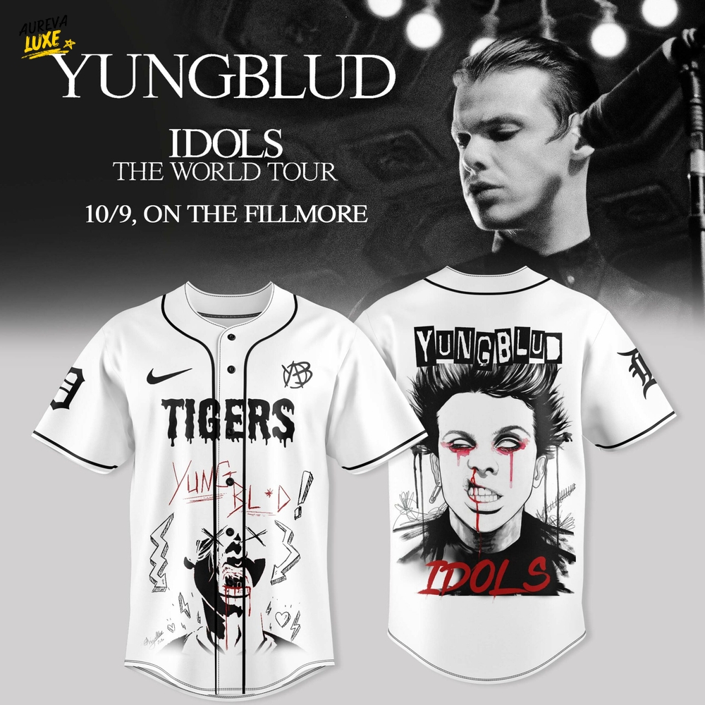 Detroit Tigers X YUNGBLUD: IDOLS THE WORLD TOUR – NA TOUR Merch Detroit Tigers X YUNGBLUD: IDOLS THE WORLD TOUR – NA TOUR Merch