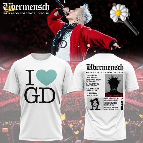 G-Dragon Ubermensch World Tour 2025 White Tee