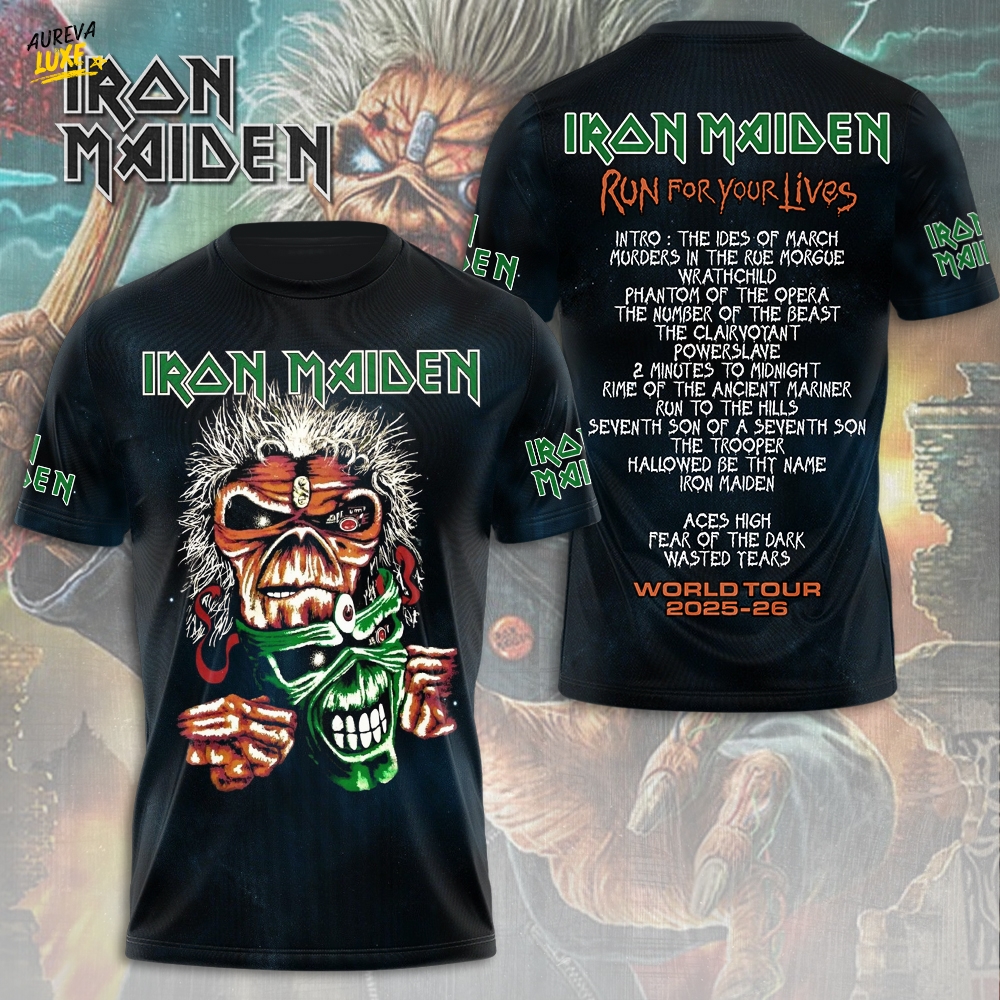 Iron Maiden 3D Tshirt 2025 Iron Maiden 3D Tshirt 2025