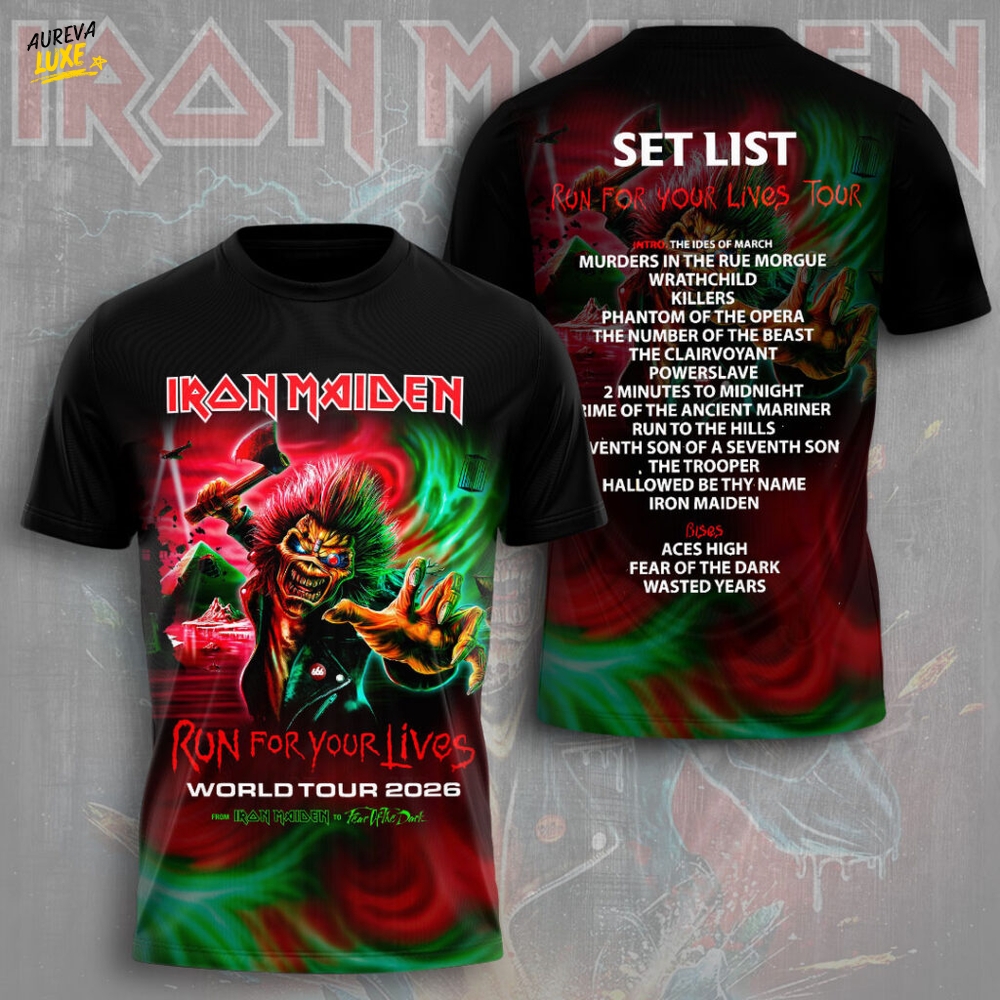 Iron Maiden Run For Your Lives 3D Apparel Iron Maiden Run For Your Lives 3D Apparel