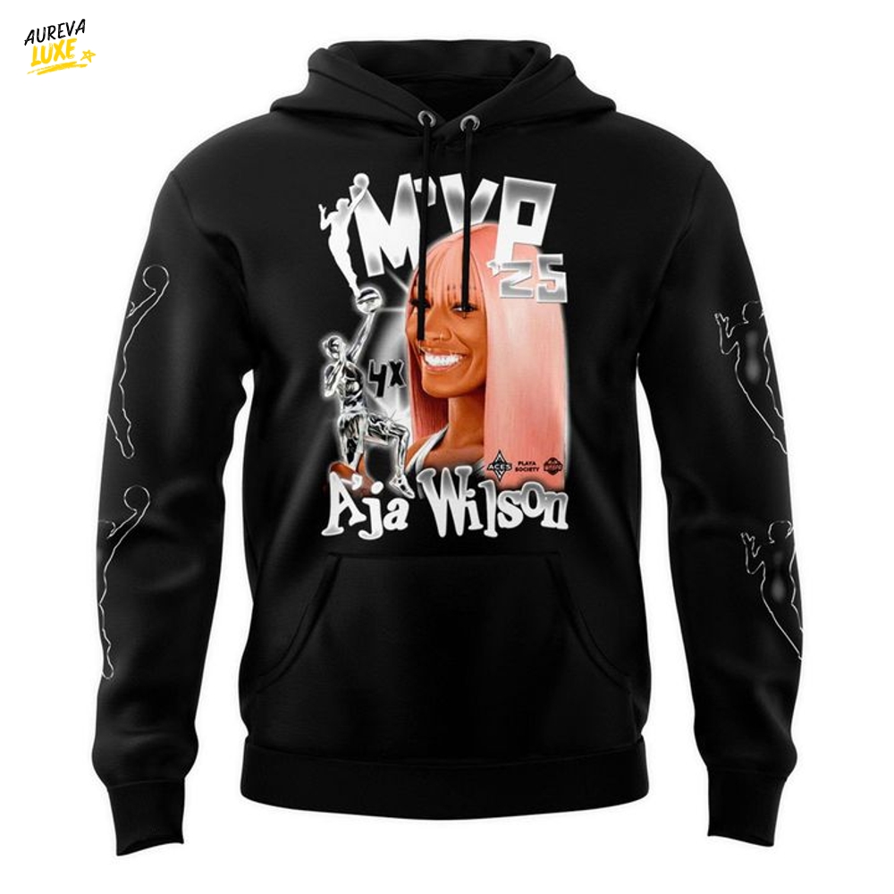 Las Vegas Aces '' A'Ja Wilson MVP ''2025 Black Hoodie Las Vegas Aces '' A'Ja Wilson MVP ''2025 Black Hoodie