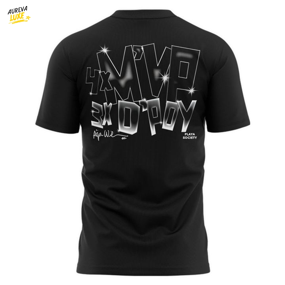 Las Vegas Aces '' A'Ja Wilson MVP ''2025 Black T-Shirt Las Vegas Aces '' A'Ja Wilson MVP ''2025 Black T-Shirt