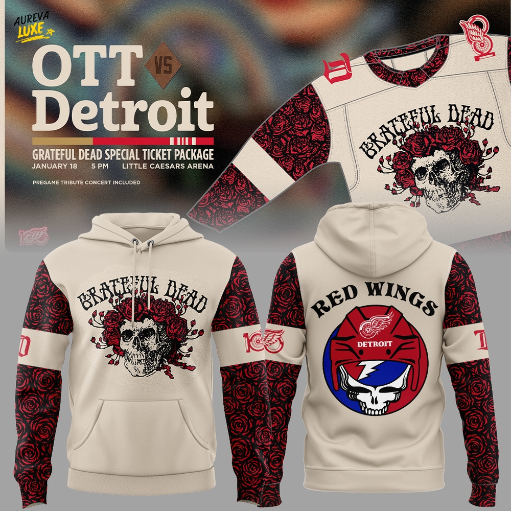 Limited Edition Detroit Red Wings x Grateful Dead Hoodie
