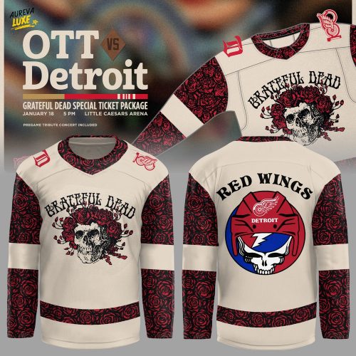 Limited Edition Detroit Red Wings x Grateful Dead Jersey
