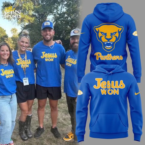 Limited Edition Pitt Football x Jesus Won Hoodie