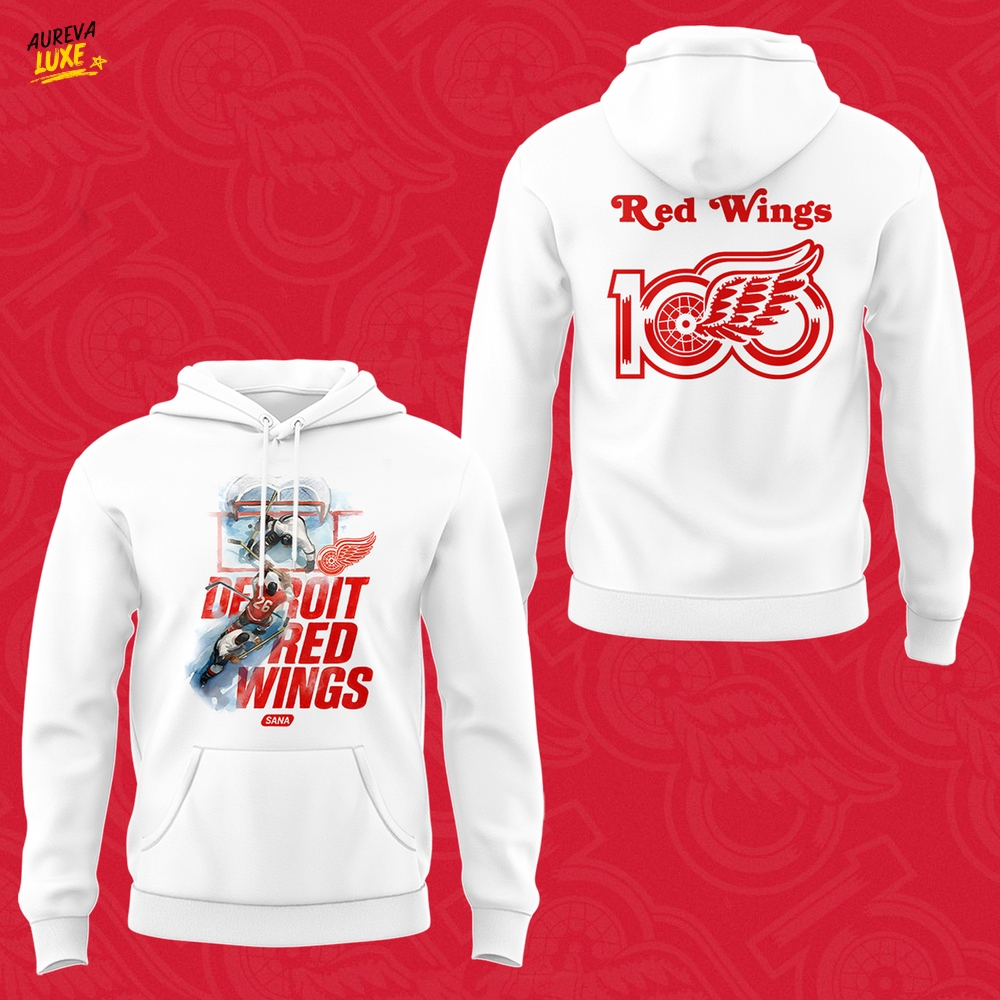 Limited Edition SANA × RED WINGS White Hoodie Limited Edition SANA × RED WINGS White Hoodie