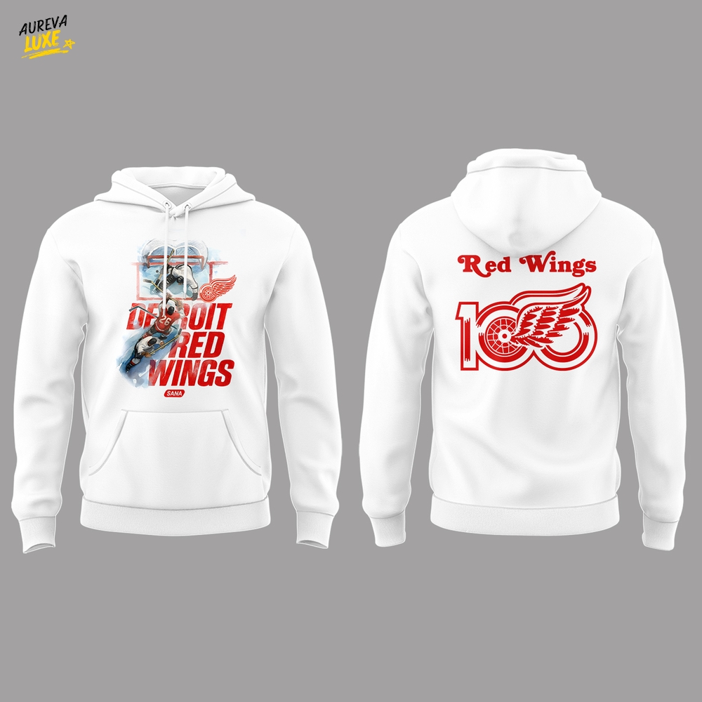 Limited Edition SANA × RED WINGS White Hoodie Limited Edition SANA × RED WINGS White Hoodie