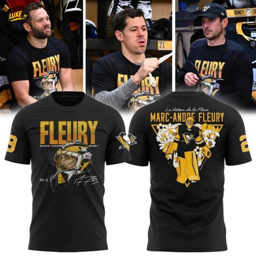 Limited edition Pittsburgh Penguins Black Marc-Andre Fleury T-shirt (V1)
