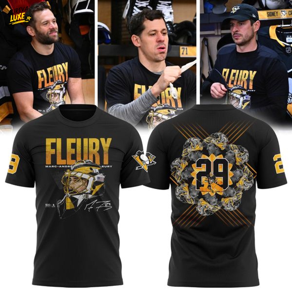 Limited edition Pittsburgh Penguins Black Marc-Andre Fleury T-shirt (V2) Limited edition Pittsburgh Penguins Black Marc-Andre Fleury T-shirt (V2)